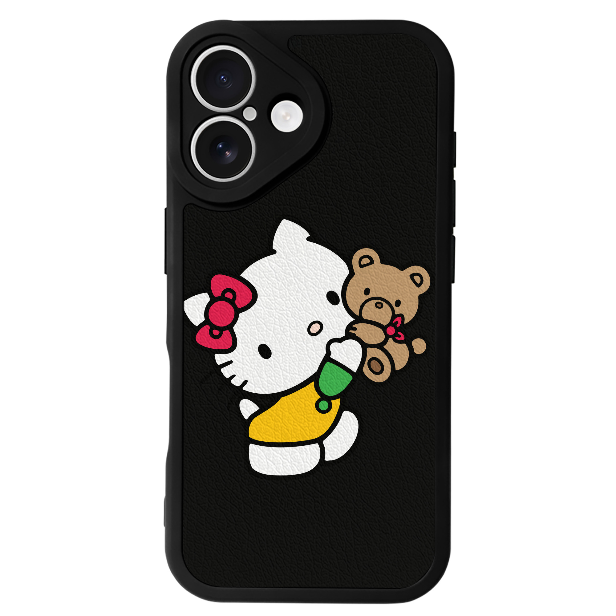 （画像用） Hello Kitty ハローキティ 【iPhone 16シリーズ対応】シリコンスマホケース（レザー調） 材質：シリコン